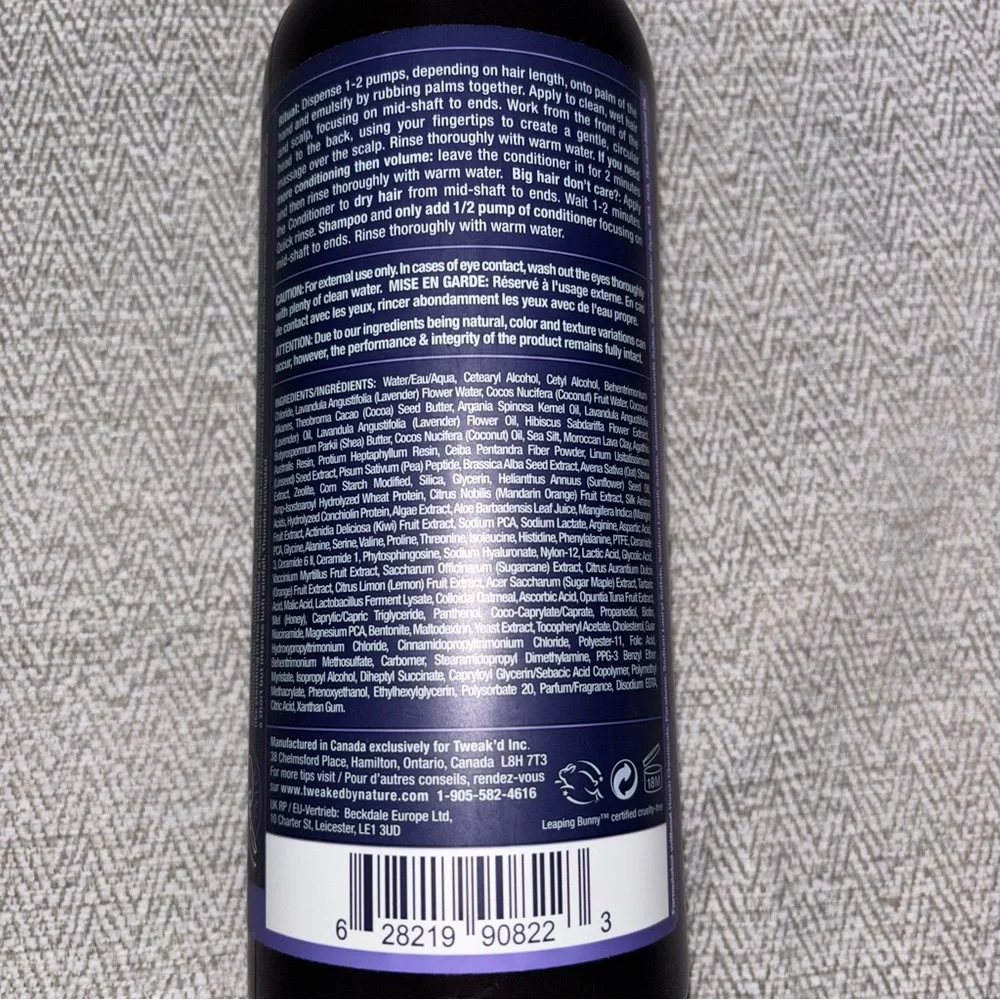 Tweak'd by Nature NEW Lavender Rain Supersize 2XL Fiber Lift Conditioner 33.8oz